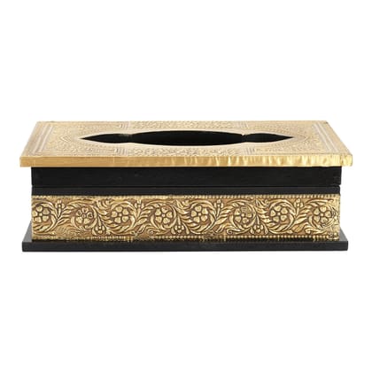 Wooden Handmade Tissue Box Napkin Holder Cover (Medium, Brown)