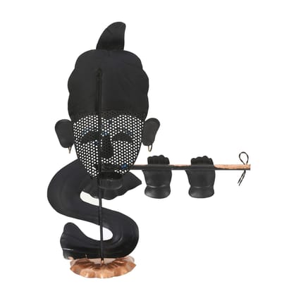 Hand Crafted Table Decor Idol Unique Tealight Candle Holder Handpainted Unique Decor Gifted Item (Blue)